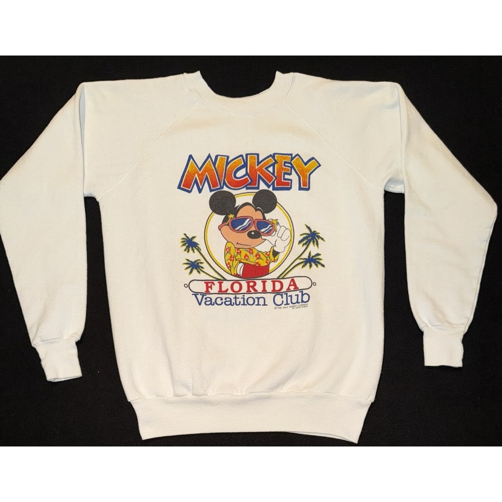 Disney Mickey Mouse Florida Vacation Club 90's Velva Sheen Long Sleeve